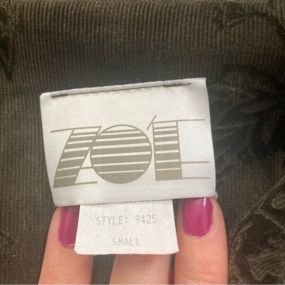 Vintage Zoe Boho Button Up Corduroy Blazer Size S… - image 2